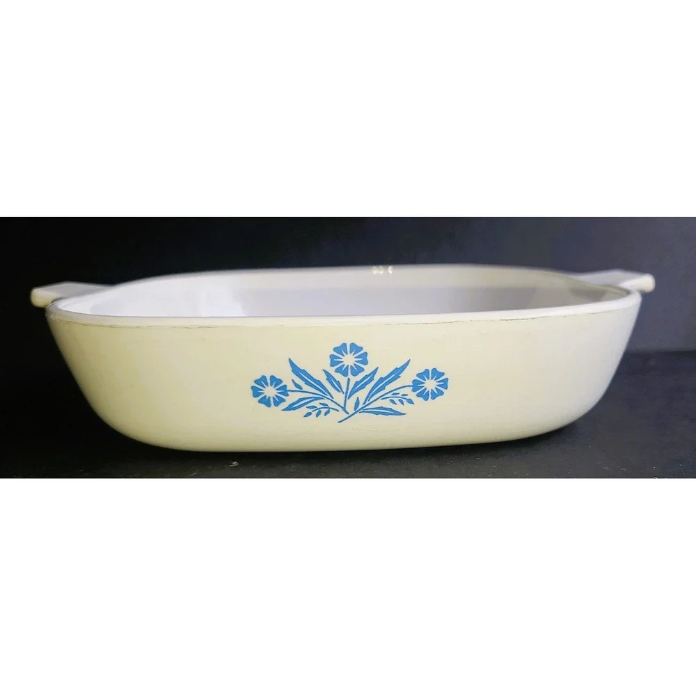 Vintage Corning Ware Cornflower Blue 10 Inch Square Casserole Dish P-10-Be